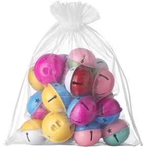 50pcs أكياس أورجانية بيضاء ، 6 × 9 بوصات حفل زفاف حفل زفاف الحفلات هدية أكياس الرباط أكياس كبيرة الشبكات ، أكياس حماية الفاكهة الخفيفة تخترق