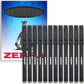 Zebra - ZGE Gel Ink Stick Pen - 0.7mm - Matte Barrel - Black - Pack of 12