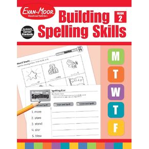 Evan-Moor Building Spelling Skills, Grade 2 - Homeschooling & Classroom Resource Workbook, Reproducible Worksheets, Teaching Edition, Spelling Strategies, Reading and Writing Skills
