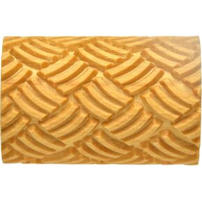 MKM Pottery Tools Wood Large Handle Rollers for Clay (RL-004 Basketweave)