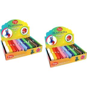 Pepy Plastilina Reusable and Non-Drying Modeling Clay Gift Set; Set of 48 Bars, 1.4 Ounce Each, 4 Each of 12 Colors, Perfect for Arts and Crafts Projects, Multicolor