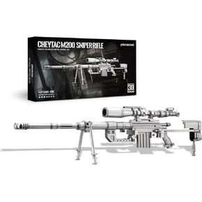 Piececool 3D Metal Puzzles for Adults, CheyTac M200 Sniper Rifle Gun Model Building Kits Brain Teaser Puzzle Hobbies for Men, Great Birthday Gifts