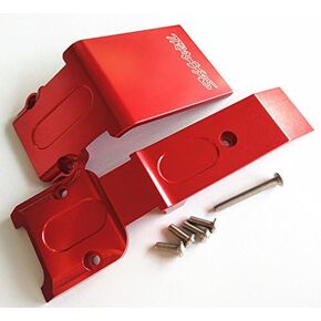 Aluminum Front Skid Plate -2pcs Set Red for Traxxas 1/10 E-Revo Revo Summit Slayer Pro 4x4 5337