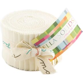Bella Solids Ivory Jr Jelly Roll (9900JJR 60) by Moda House Designer for Moda