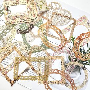 60 PCS Cutout Lace Scrapbook Paper Scrapbooking Supplies Roact Room Wall Art Craft Decor Collage Collage Collage Cottagecore Picture Frames Junk Journal Supplies ...