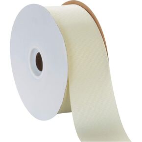 Berwick Offray 2.25 "Grosgrain Ribbon ، أبيض ، 50 ياردة