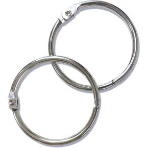 SUPERDANT 2Pcs Iron Loose Leaf Book Binder Hinged Rings Keychain Rings 1.5inch/3.8cm