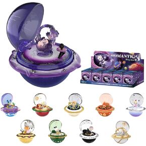 POP MART Romantic Ring Box Series 3 Scene Sets, Romantic Ring Blind Box Figures, Random Design Action Figures Collectible Toys Home Decorations, Holiday Birthday Gifts for Boys and Girls, Single Box