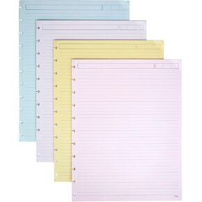 TUL® Discbound Notebook Refill Pages, Letter Size, Narrow Ruled, 50 Sheets, Assorted Colors