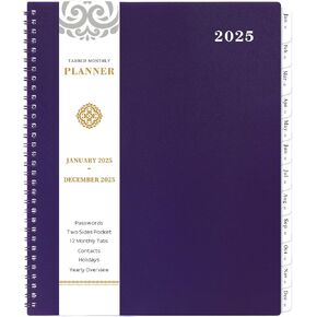 2025-2026 Monthly Planner - Monthly Planner/Calendar 2025-2026, JUL. 2025 - DEC. 2026, 9'' x 11'', 2025-2026 Planner with18-Months, Monthly Tabs - Purple