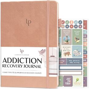 Legend Addiction Recovery Journal – Guided Daily Self-Help Workbook for Women & Men – Best Sobriety Gifts, Works with 12 Steps & AA (Purple)