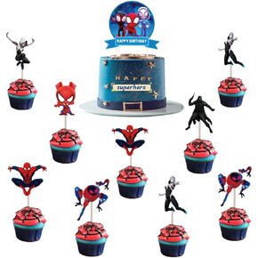 Superhero Cupcake Toppers, Cake Decoration Supplies Set, Superhero Birthday Party Supplies