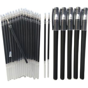 30 Pcs Red Pen Refills and 5 Pcs Red Gel Ink Pens,Gel Pen Refills Set Kit,Ink Pen Refills with 5 Gel Pens,0.5 mm Fine Point Pen,Work Pen Smooth Writing for Office.(Red)