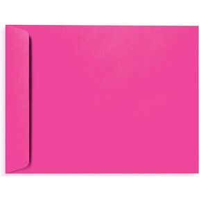 LUXPaper 10 x 13 Open End Envelopes | Peel & Press | Magenta Pink | 80lb. Text | 50 Qty