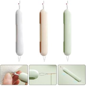 QHASPHC 2 in 1 Needle Threaders and Seam Ripper 3pack Automatic Needle Threader for Hand Sewing Stitch Remover Tool for Cross Stitch Craft Knitting Sewing Supplies
