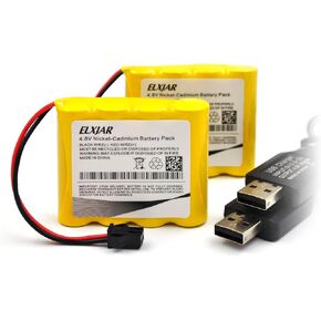 (5 عبوات) 4.8V AA 700MAH NI-CD حزمة بطارية متوافقة مع 1/18 RC Truck Car Rock Off-Road Four Wheels Car SM-2P Plug