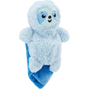 Outward Hound Blanket Buddies Blue Sloth Small Dog Blacket Treat and Squeak Toy