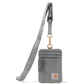 Carhartt, Water-Repellent Canvas ID Holder With Reflective lanyard, Nylon Duck (Black), One Size