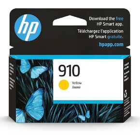 HP 910 Yellow Ink Cartridge | Works with HP OfficeJet 8010, 8020 Series, HP OfficeJet Pro 8020, 8030 Series | Eligible for Instant Ink | 3YL60AN