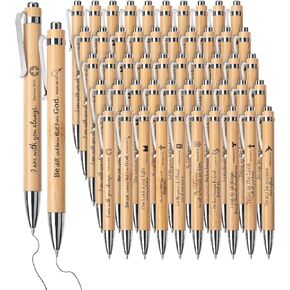 Mr. Pen- Bible Verse Pens, 10 Pack, Retractable Bamboo Pen, Black Ink, Christian Pens for Women Men, Bible Pens No Bleed Through, Ballpoint Pens Ballpoint, Inspirational Pens, Christian Pens Bulk
