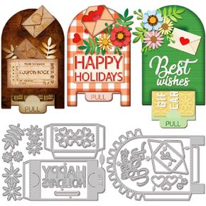GLOBLELAND Mailbox Gift Box Holder Cutting Dies for Card Making Mini Envelope Metal Die Cuts Cutting Dies Templates for Scrapbooking Journal Embossing Paper Craft Decor