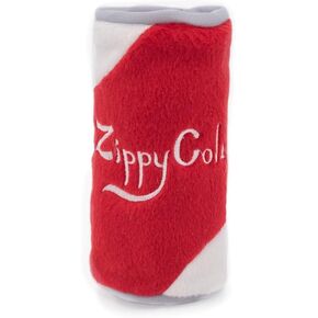 ZippyPaws - Squeakie Can, Stuffing Squeaker Plush Beverage Dog Toy - Zippy Cola