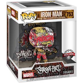 Funko Pop! Deluxe: Marvel-Iron Man - (GraffitiDECO), Marvel Comics - Collectable Vinyl Figure - Gift Idea - Official Merchandise - Toys for Kids & Adults - Comic Books Fans