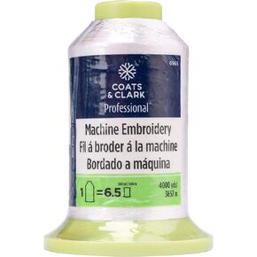 Coats & Clark Professional Machine Embroidery Thread, 3000 yds, White