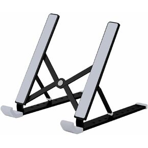 Adjustable Laptop Stand for Desk,Portable Aluminum Laptop Holder Lightweight,Foldable Tablet Stand,Compatible with MacBook Air Pro,HP,Lenovo,Dell,for 9.5"-15.6" Laptops,Black