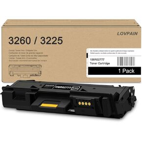Phaser 3260/ Workcentre 3225 Black High Capacity Toner-Cartridge (3,500 Pages) - 106R02777: 1-Pack Eaxiu Compatible 106R02777 Toner Replacement for Xerox Phaser 3052 3260 WorkCentre 3215 3225 Printer