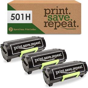print.save.repeat. Lexmark 501H 3 عبوات من خراطيش الحبر ذات العائد المرتفع من أجل MS310 ، MS312 ، MS315 ، MS410 ، MS415 ، MS510 ، MS610 [15000 صفحة]