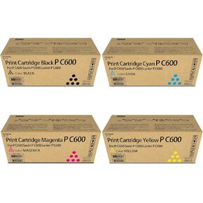 P C600 PC600 Toner Cartridge Replacement for Ricoh Savin Lanier P C600 PC600 Printer.408310 408311 408312 408313 Toner Set