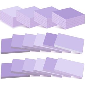 24 Pads Sticky Notes 3x3 Inch Self Stick Bright Color Sticky Note Sticking Posted Notes for School Office Classroom Meeting Home Teacher Supplies, 50 Sheets/pad(Gradient Pink)