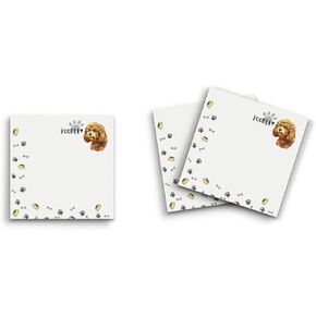 Butler in the Home Sticky Notes 3 Pack 3"x3" 50 Sheet Count Per Pad, Poodle, Cute Funny Memo Note Pads Stationery Journal Planner Paper