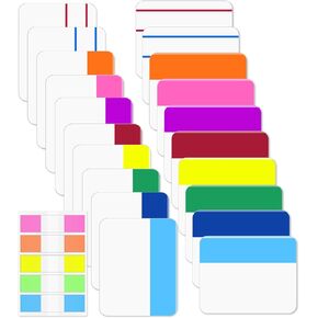 Sticky Index Tabs, 500 PCS Tabs 2 Inch Book Tabs Sticky, Page Markers Page Tabs for Binders, Self Adhesive Labels for Notebooks, 21 Sets