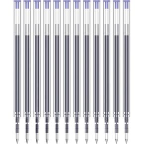Writon Gel Ink Pen Refills, 12 Refills, 0.7mm Fine Point, Quick Drying Purple Ink, Compatible with Writon Retractable Gel Pens