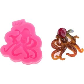Cute Octopus Shape Silicone Molds Shiny Glossy Epoxy Mold Resin Mold Octopus Chocolate Mold for Cake Decoration