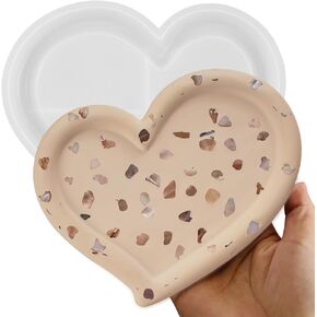Heart Shaped Tray Resin Mold, Love Heart Tray Silicone Mold, Irregular Heart Jewelry Tray Trinket Plate Candle Holder Mold for Epoxy Resin Casting Concrete Cement DIY Art Craft Home Decor