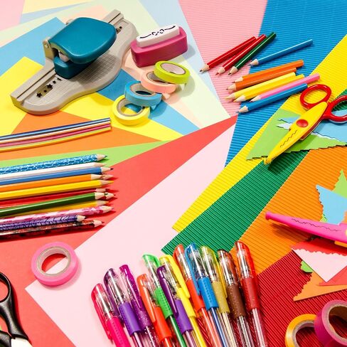 PA Paper Assacts Cardstock Pack 12 "× 12" لافندر ، ورقة ملونة ناعمة ، 65 رطلاً لتصنيع البطاقات ، ومكتبات القصاصات ، والطباعة ، والراحة والحرف ، و 25 قطعة in Kuwait