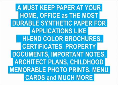 Waterproof Paper | 50 Sheets, Thickness 8 MIL 150 LB, Non-Tear Paper, 8.5X11 from HIGHH IMAGE | Print With Laseer Printers | Office Printers in Kuwait
