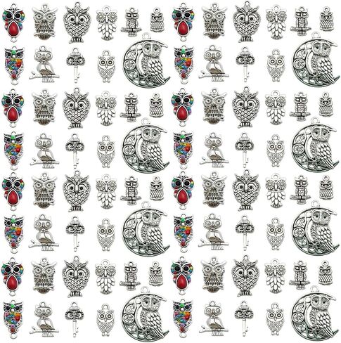 Youdiyla 96Pieces Cat Series Antique Silver Pendant Jewelry Making DIY Keychain Earrings Pendant Various Design Charms for Jewelry Making Bracelets Necklace (SN440) in Kuwait