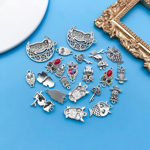 Youdiyla 96Pieces Cat Series Antique Silver Pendant Jewelry Making DIY Keychain Earrings Pendant Various Design Charms for Jewelry Making Bracelets Necklace (SN440) in Kuwait