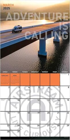 TF PUBLISHING 2025 Airstream: Live Riveted Wall Calendar | Large Grids for Appointments and Scheduling | Vertical Monthly Wall Calendar 2025 | Premium Matte Paper | 12" x 12" in Kuwait