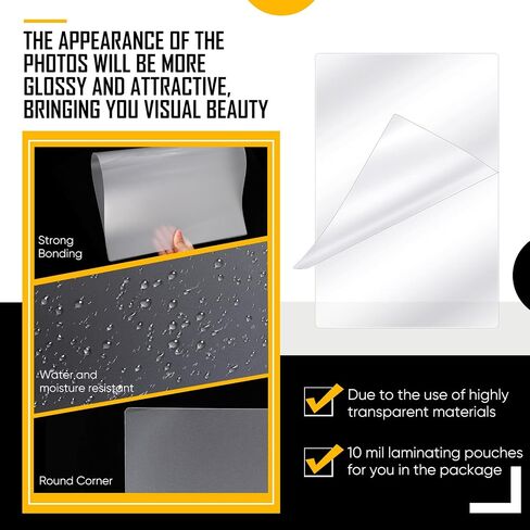 Sherr 100 Pcs 10 Mil Thermal Laminating Sheets 11 x 17 Inch Laminating Pouches 11-1/2 x 17-1/2 Inch Clear Lamination Sheets A3 Size Menu Size Hot Glossy Laminator Sleeves for Sealing in Saudi Arabia