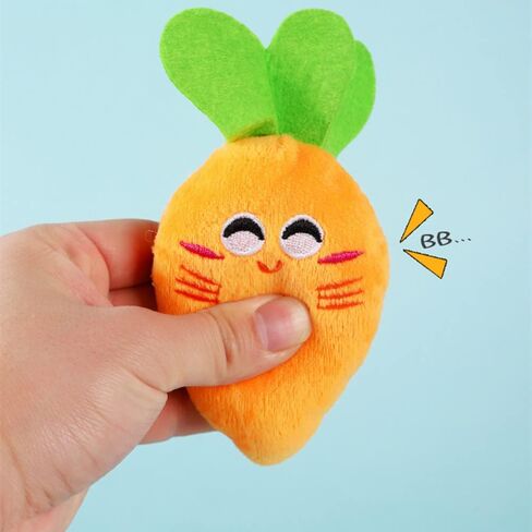 ألعاب الكلاب Aotohoope للكلاب الصغيرة - Pet Puppy Plush Chew Squeaky Carrot Interactive Dog Toy للكلاب الصغيرة المتوسطة الكبيرة - مجموعة من 3 in Saudi Arabia