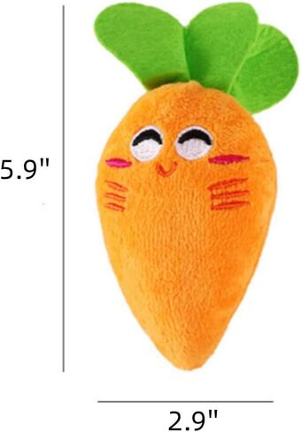 ألعاب الكلاب Aotohoope للكلاب الصغيرة - Pet Puppy Plush Chew Squeaky Carrot Interactive Dog Toy للكلاب الصغيرة المتوسطة الكبيرة - مجموعة من 3 in Saudi Arabia