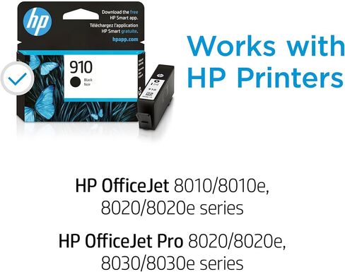 HP 910 Yellow Ink Cartridge | Works with HP OfficeJet 8010, 8020 Series, HP OfficeJet Pro 8020, 8030 Series | Eligible for Instant Ink | 3YL60AN in Saudi Arabia