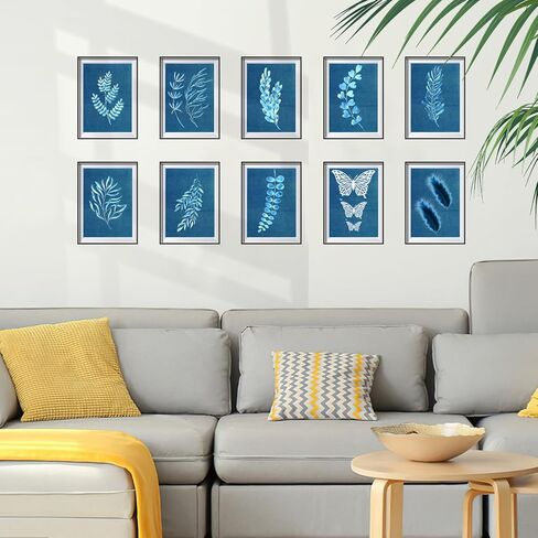 Novwang 80 pcs paper cyanotype paper ، stistivity sun in print paper kit with اثنين من الأكمام الواضحة المخصصة وقالب حزمة واحدة ، مشروع فنون وورق صنف من الشمس (5.8 × 4.1 بوصة) in Kuwait