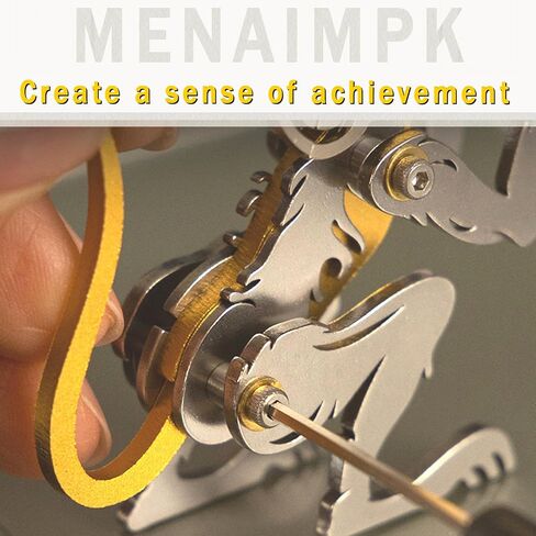 MENAIMPK 3D Metal Puzzle for Adults, Mechanical Color 3D Metal Model Kit, DIY Adults Assembly Brain Teaser Puzzle, Suitable for Home Decor Art Craft Gifts Toys (Monkey) in Kuwait