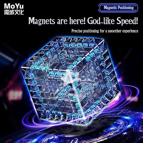 Bokefenuo Moyu Meilong Magnetic 7x7 V2 Speed Cube Stickerless 7M V2 63mm Puzzle 7x7x7 Cube 2023 New in Saudi Arabia